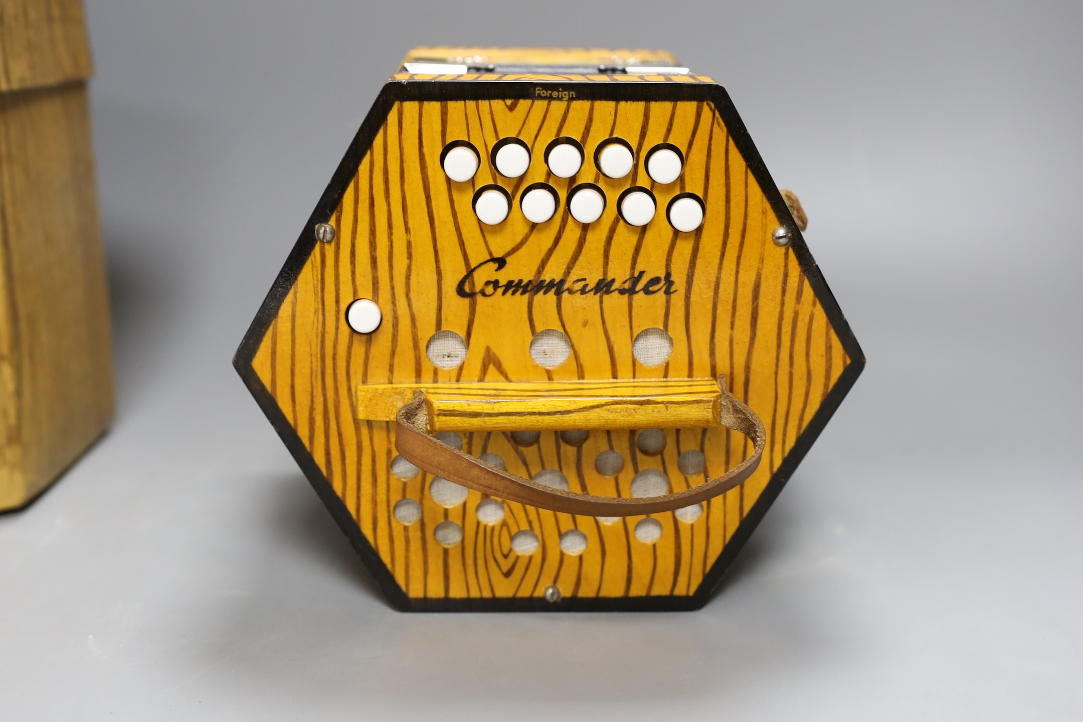 A boxed Foreign Commander Concertina